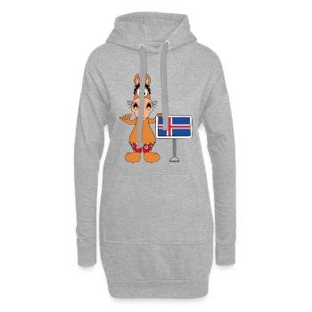 PFERD - ISLANDPFERD - ISLAND - SHAKA - ISLÄNDER - Hoodie-Kleid - Grau meliert - Vorne