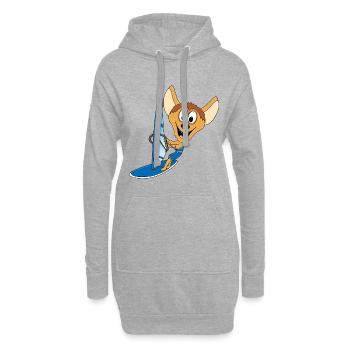 WINDSURFER - SURFER - HYÄNE - WASSERSPORT - Hoodie-Kleid - Grau meliert - Vorne