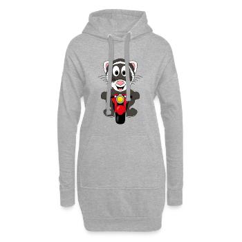 MOTORRAD - BIKER - FRETTCHEN - TIER - KINDER - Hoodie-Kleid - Grau meliert - Vorne