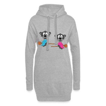 PANTHER - HEXEN - HEXENBESEN - LIEBE - LOVE - Hoodie-Kleid - Grau meliert - Vorne