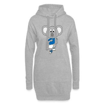 KOALA - LAUFEN - JOGGEN - SPORT - SPORTLER - Hoodie-Kleid - Grau meliert - Vorne