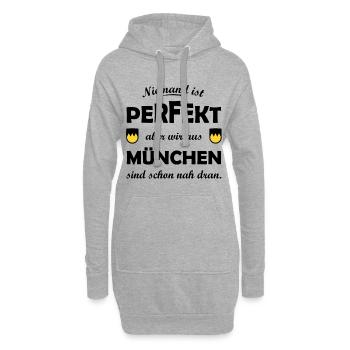 Parfait de Munich - Sweat-shirt à capuche long Femme - gris chiné - Devant