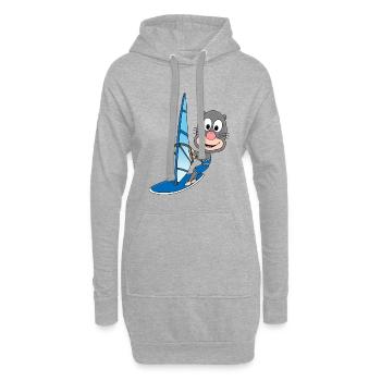WINDSURFEN - MAULWURF - WINDSURFER - WASSERSPORT - Hoodie-Kleid - Grau meliert - Vorne