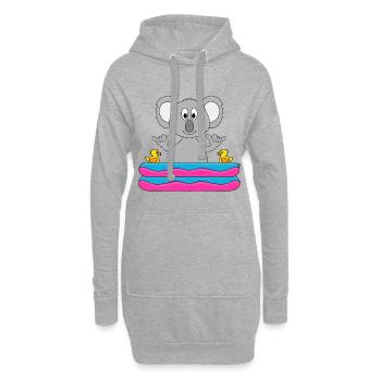 KOALA - PLANSCHBECKEN - POOL - SHAKA - TIER - Hoodie-Kleid - Grau meliert - Vorne