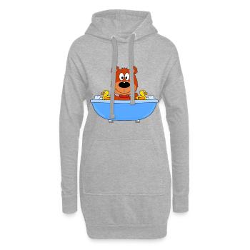 TEDDY - BÄR - BADEWANNE - KINDER - BABYS - Hoodie-Kleid - Grau meliert - Vorne