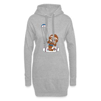 FAULTIER - KITER - KITESURFER - KITE - KITESURFEN - Hoodie-Kleid - Grau meliert - Vorne