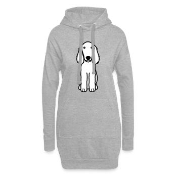 Boykin Spaniel Dog Cartoon Kawaii Illustration - Sweat-shirt à capuche long Femme - gris chiné - Devant