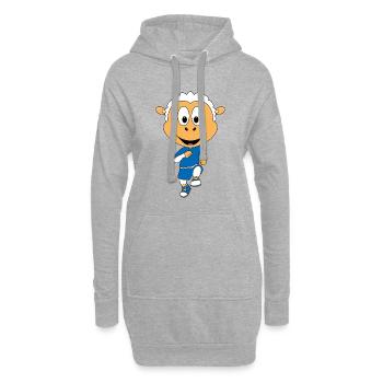 SCHAF - LAUFEN - SPORT - RENNEN - JOGGEN - Hoodie-Kleid - Grau meliert - Vorne