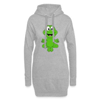 FROSCH - YOGA - PILATES - TIER - TIERISCH - Hoodie-Kleid - Grau meliert - Vorne