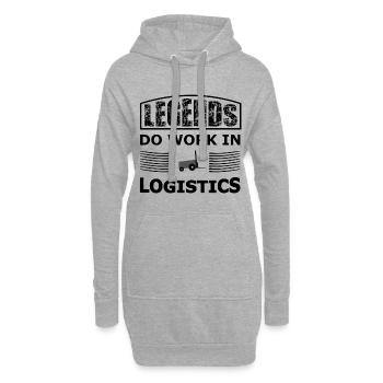 Légende de la logistique - Sweat-shirt à capuche long Femme - gris chiné - Devant