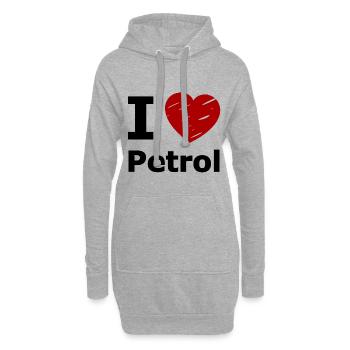 Amour de l’essence - Sweat-shirt à capuche long Femme - gris chiné - Devant