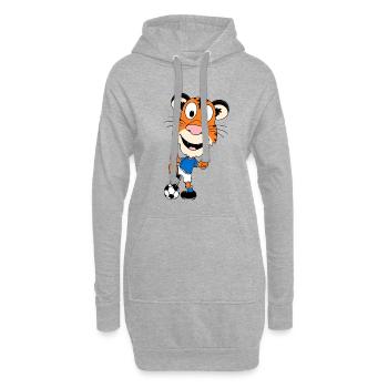 TIGER - FUßBALL - SPORT - TIER - TIERISCH - Hoodie-Kleid - Grau meliert - Vorne