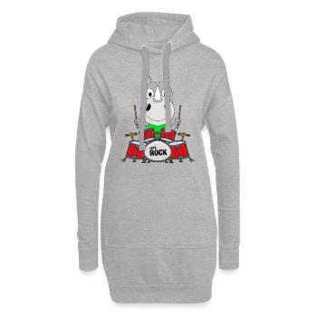 NASHORN - SCHLAGZEUG - MUSIK - TIERISCH - Hoodie-Kleid - Grau meliert - Vorne
