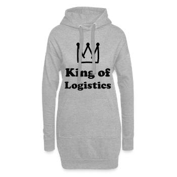 Le roi de la logistique - Sweat-shirt à capuche long Femme - gris chiné - Devant