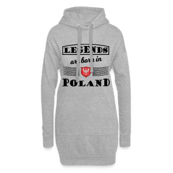 La légende polonaise - Sweat-shirt à capuche long Femme - gris chiné - Devant