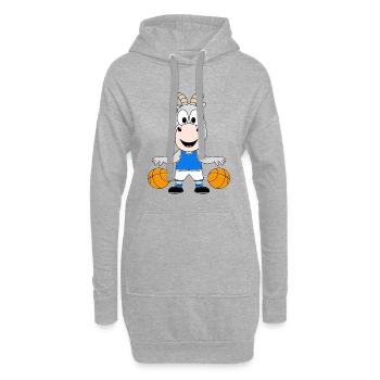 ZIEGE - BASKETBALL - SPORT - TIER - KIND - BABY - Hoodie-Kleid - Grau meliert - Vorne