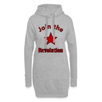 Die sozialistische Revolution - Hoodie-Kleid - Grau meliert - Vorne
