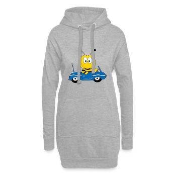BIENE - AUTO - AUTOFAHRER - CABRIO - TIERISCH - Hoodie-Kleid - Grau meliert - Vorne