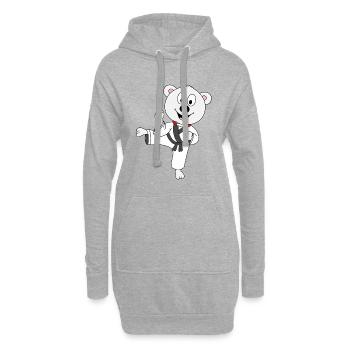EISBÄR - KARATE - JUDO - SELBSTVERTEIDIGUNG - TIER - Hoodie-Kleid - Grau meliert - Vorne