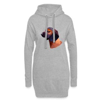 Bavarian Mountain Hound Dog Aquarelle Illustratio - Sweat-shirt à capuche long Femme - gris chiné - Devant