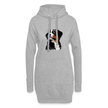 Appenzeller Sennenhund Hunde Aquarell Illustration - Hoodie-Kleid - Grau meliert - Vorne