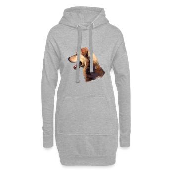 Illustration de l’aquarelle autrichienne pinscher dog - Sweat-shirt à capuche long Femme - gris chiné - Devant