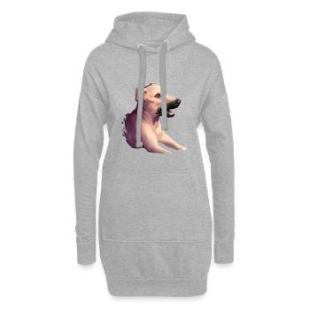 Kombai Hund Aquarell Farbe Illustration - Hoodie-Kleid - Grau meliert - Vorne