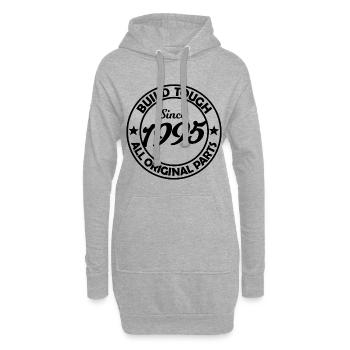 Fabriqué en 1995 - Sweat-shirt à capuche long Femme - gris chiné - Devant