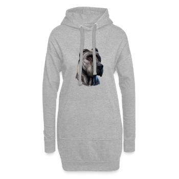 Perro de Presa Canario Hund Aquarell Illustration - Hoodie-Kleid - Grau meliert - Vorne