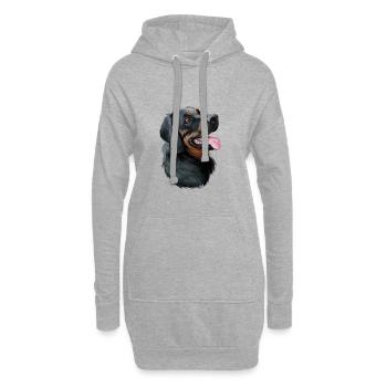 Illustration de l’aquarelle du chien de chasse polonais - Sweat-shirt à capuche long Femme - gris chiné - Devant