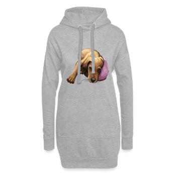 Segugio Italiano Italienischer Hund Aquarell Illustrati - Hoodie-Kleid - Grau meliert - Vorne