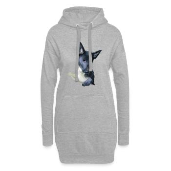 Illustration de l’aquarelle de seskar Seal Dog - Sweat-shirt à capuche long Femme - gris chiné - Devant