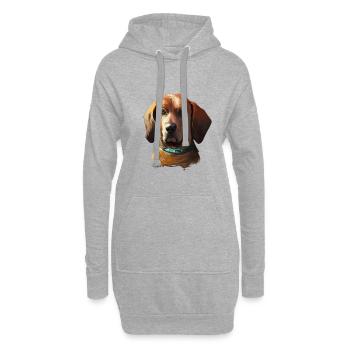 Redbone Coonhound Dog Aquarelle Illustration - Sweat-shirt à capuche long Femme - gris chiné - Devant