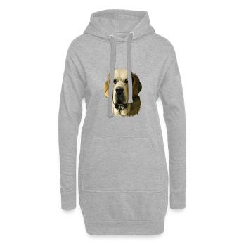Illustration de croquis d’aquarelle de chien de dogue espagnol - Sweat-shirt à capuche long Femme - gris chiné - Devant