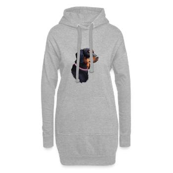 Slovensky Kopov Hund Aquarell Skizze Illustration - Hoodie-Kleid - Grau meliert - Vorne
