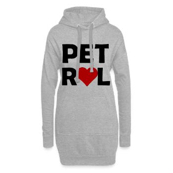 Die Benzin und Diesel Freunde - Hoodie-Kleid - Grau meliert - Vorne