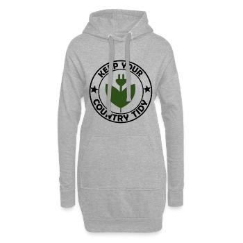 Umwelt Liebe - Hoodie-Kleid - Grau meliert - Vorne