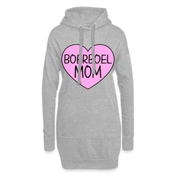 Sud-Africain Boerboel Dog Mama Heart Pink Vector - Sweat-shirt à capuche long Femme - gris chiné - Devant