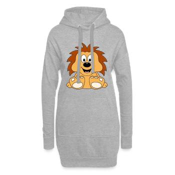IGEL - TIER - KIND - BABY - TIERISCH - Hoodie-Kleid - Grau meliert - Vorne