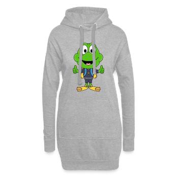 FROSCH - TAUCHER - TAUCHEN - TIER - SPORT - Hoodie-Kleid - Grau meliert - Vorne