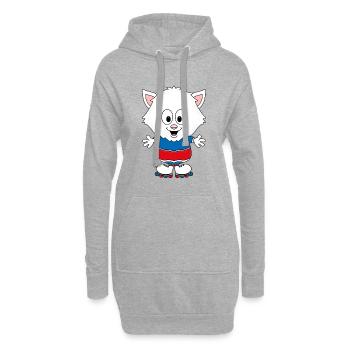 KATZE - INLINE SKATES - TIER - KIND - BABY - Hoodie-Kleid - Grau meliert - Vorne