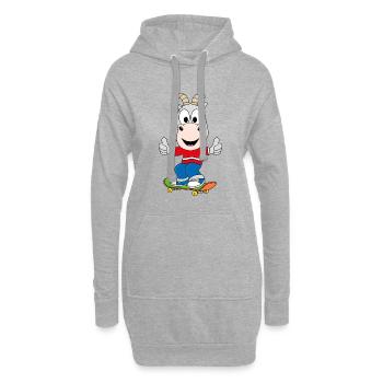 ZIEGE - SKATEBOARD - SPORT - TIER - KIND - BABY - Hoodie-Kleid - Grau meliert - Vorne
