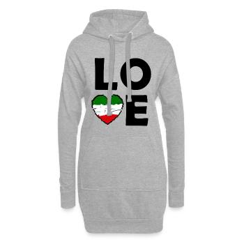 Italienliebe - Hoodie-Kleid - Grau meliert - Vorne