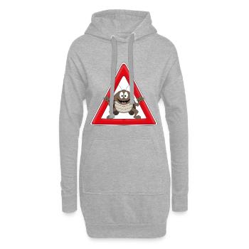 ACHTUNG KAKERLAKE - KÜCHENSCHABE - TIERISCH - FUN - Hoodie-Kleid - Grau meliert - Vorne