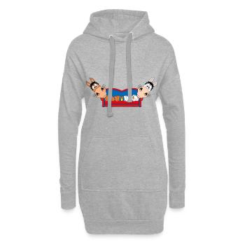 PFERD - PONYS - SOFA - PAUSE - RELAXEN - CHILLEN - Hoodie-Kleid - Grau meliert - Vorne
