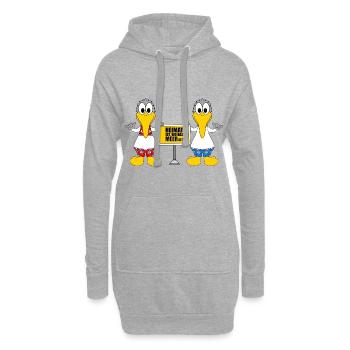 MÖWEN - HEIMAT IST, WO DAS MEER IST. - Hoodie-Kleid - Grau meliert - Vorne