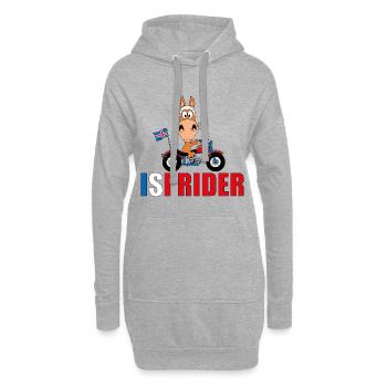 ISI RIDER - PONY - PFERD - ISLANDPFERD - ISLAND - Hoodie-Kleid - Grau meliert - Vorne