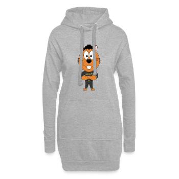SECURITY - BODYGUARD - BIBER - OTTER - MARDER - Hoodie-Kleid - Grau meliert - Vorne