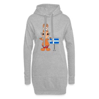SHETLANDPONY - SHETLANDINSELN - SHETLAND - PFERD - Hoodie-Kleid - Grau meliert - Vorne