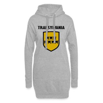 Transylvanie - Sweat-shirt à capuche long Femme - gris chiné - Devant